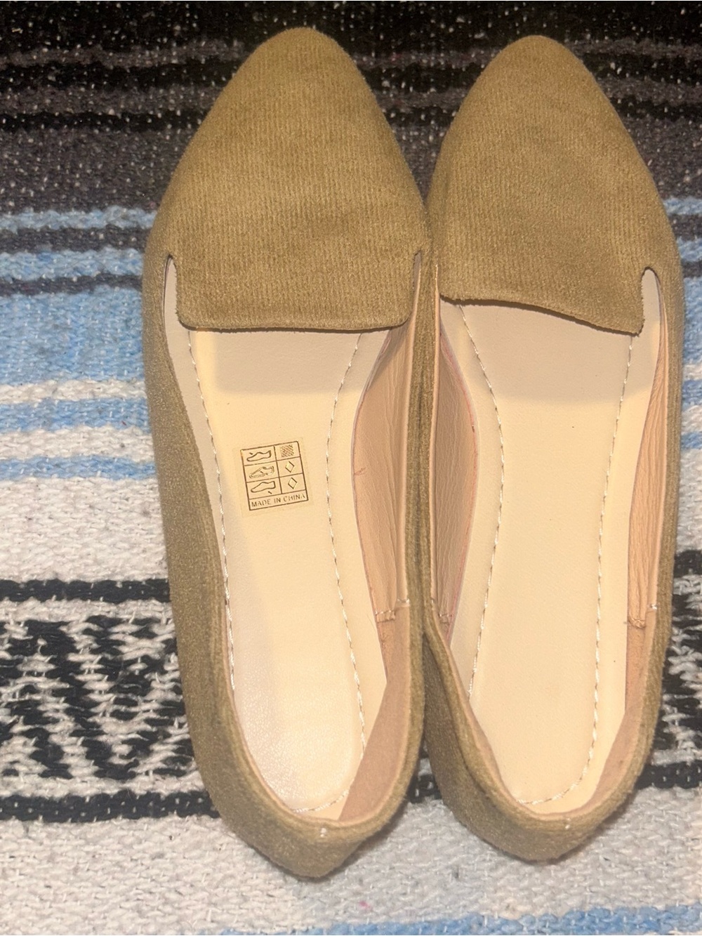 Classic Women's Pointed Toe Slip-On Flats in tan